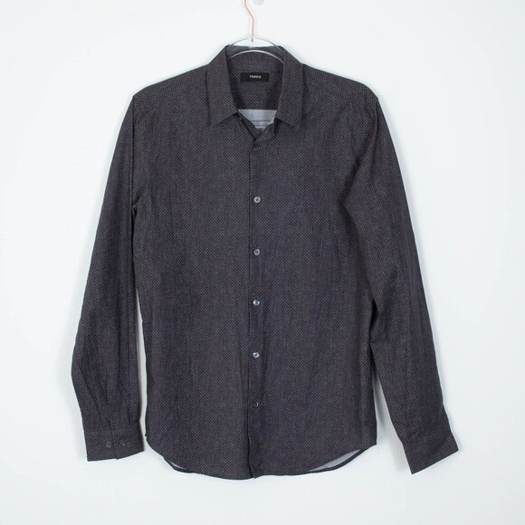 Theory Other - Theory Irving Tone Dot Print Button Front Shirt Mens Size Small